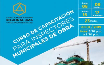 CURSO DE CAPACITACIÓN PARA INSPECTORES MUNICIPALES DE OBRA