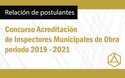 RELACIÓN DE POSTULANTES A INSPECTORES MUNICIPALES DE OBRA 2019-2021  |  NotiCAPLima 087-2019