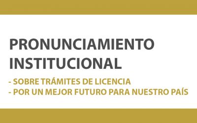 PRONUNCIAMIENTO INSTITUCIONAL | NotiCAPLima 128-2019