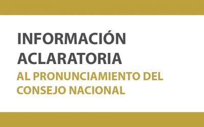 INFORMACIÓN ACLARATORIA  AL PRONUNCIAMIENTO DEL CONSEJO NACIONAL | NotiCAPLima 142-2019