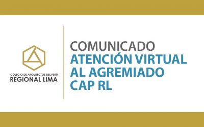 Atención Virtual al Agremiado CAP RL | NotiCAPLima 082-2020
