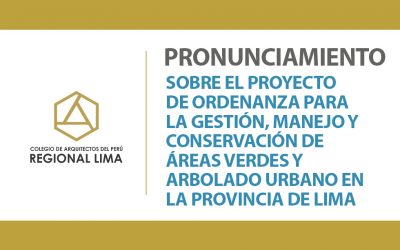 Pronunciamiento sobre el Proyecto de Ordenanza para la gestión, manejo y conservación de áreas verdes y arbolado urbano en la Provincia de Lima | NotiCAPLima 232-2020