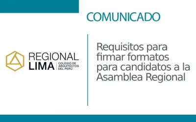 Requisitos para firmar formatos para candidatos a la Asamblea Regional | NotiCAPLima 107 – 2023
