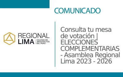 Consulta tu mesa de votación 🔎 | ELECCIONES COMPLEMENTARIAS – Asamblea Regional Lima 2023 – 2026 | NotiCAPLima 174 – 2023