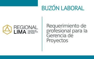 Buzón Laboral📭: Requerimiento de profesional para la Gerencia de Proyectos | NotiCAPLima 063 – 2024