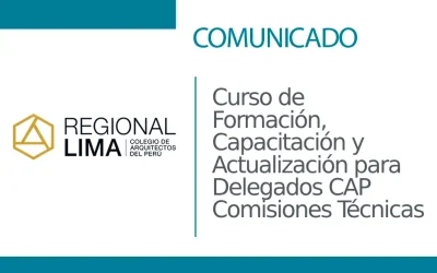 📌Curso de Formación, Capacitación y Actualización para Delegados CAP Comisiones Técnicas  | NotiCAPLima 112 – 2024