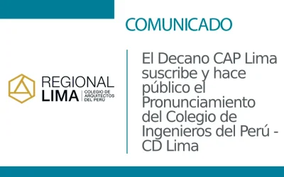 El Decano CAP Lima suscribe y hace público el Pronunciamiento del Colegio de Ingenieros del Perú – CD Lima | NotiCAPLima 106 – 2024