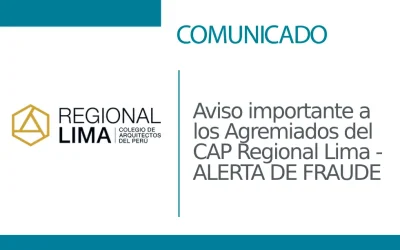 Aviso importante a los Agremiados del CAP Regional Lima – ALERTA DE FRAUDE | NotiCAPLima 170-2024