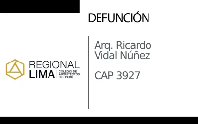 Defunción: Arq. Ricardo Vidal Núñez CAP 3927 | NotiCAPLima 152 – 2024