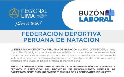 Buzón Laboral : Requerimiento de empresas para la FEDERACIÓN DEPORTIVA PERUANA DE NATACIÓN | NotiCAPLima 210 – 2024