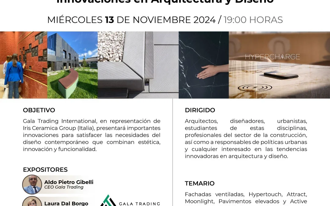 Charla Técnica: TRANSFORMANDO EL FUTURO. Innovaciones en Arquitectura y Diseño | NotiCAPLima 237 – 2024