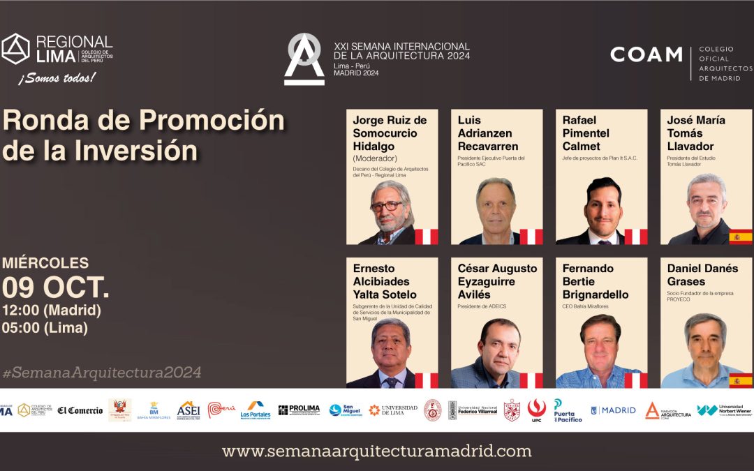 RONDA DE PROMOCIÓN DE LA INVERSIÓN – 09 DE OCTUBRE