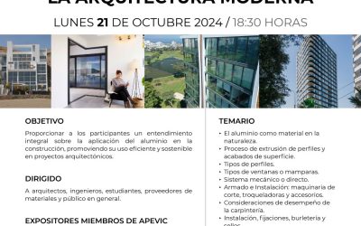 CHARLA TÉCNICA INNOVACIONES DEL ALUMINIO EN LA ARQUITECTURA MODERNA