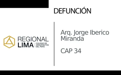 Defunción: Arq. Jorge Iberico Miranda CAP 34  | NotiCAPLima 215 – 2024