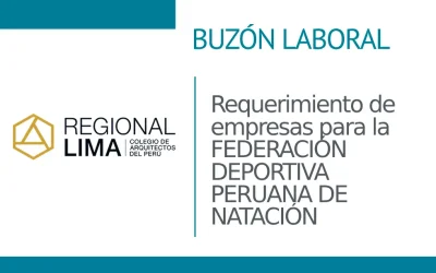 Buzón Laboral📭: Requerimiento de empresas para la FEDERACIÓN DEPORTIVA PERUANA DE NATACIÓN | NotiCAPLima 216 – 2024