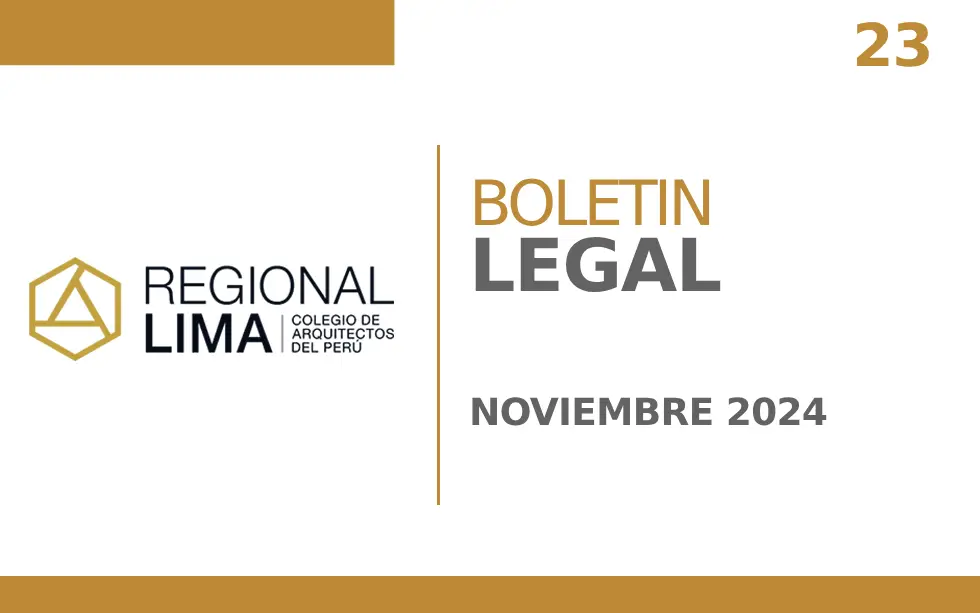 Boletín Normativo NOVIEMBRE CAPLima N° 023 | Normas Legales Publicadas en el Diario el Peruano | CAP RL – 2024