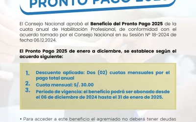 Beneficio del Pronto Pago 2025 hasta el 31 de enero | NotiCAPLima 270 – 2024