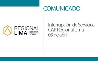 Comunicado: Interrupción de Servicios CAP Regional Lima | 03 de abril | NotiCAPLima 075 – 2025