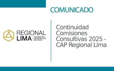 Comunicado: Continuidad Comisiones Consultivas 2025 – CAP Regional Lima | NotiCAPLima 092 – 2025
