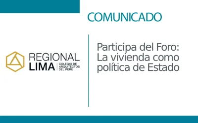 📢 Participa del Foro: La vivienda como política de Estado | NotiCAPLima 032 – 2026